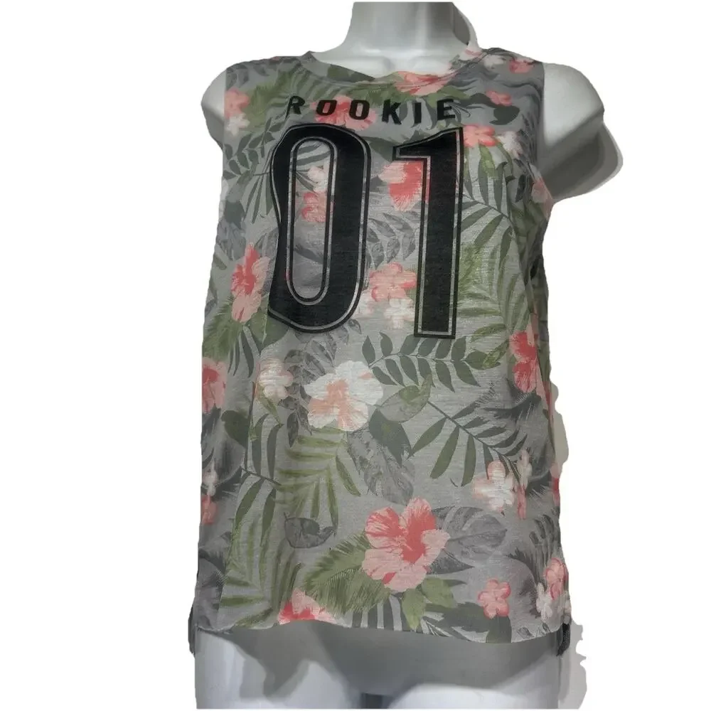 hollister floral sleeveless Rookie 01 tank top cami Size S